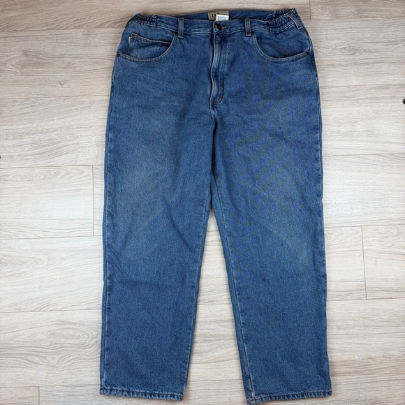 LL Bean Double L Comfort Waist Classic Fit Flannel-Lined Jeans Outdoor 38x32 - Picture 3 of 12